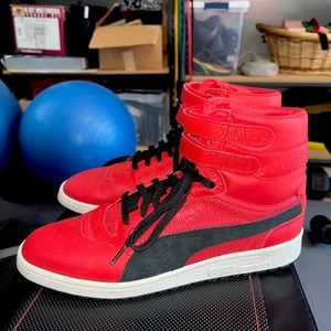 Size 12 - PUMA Sky II High - Red And Black